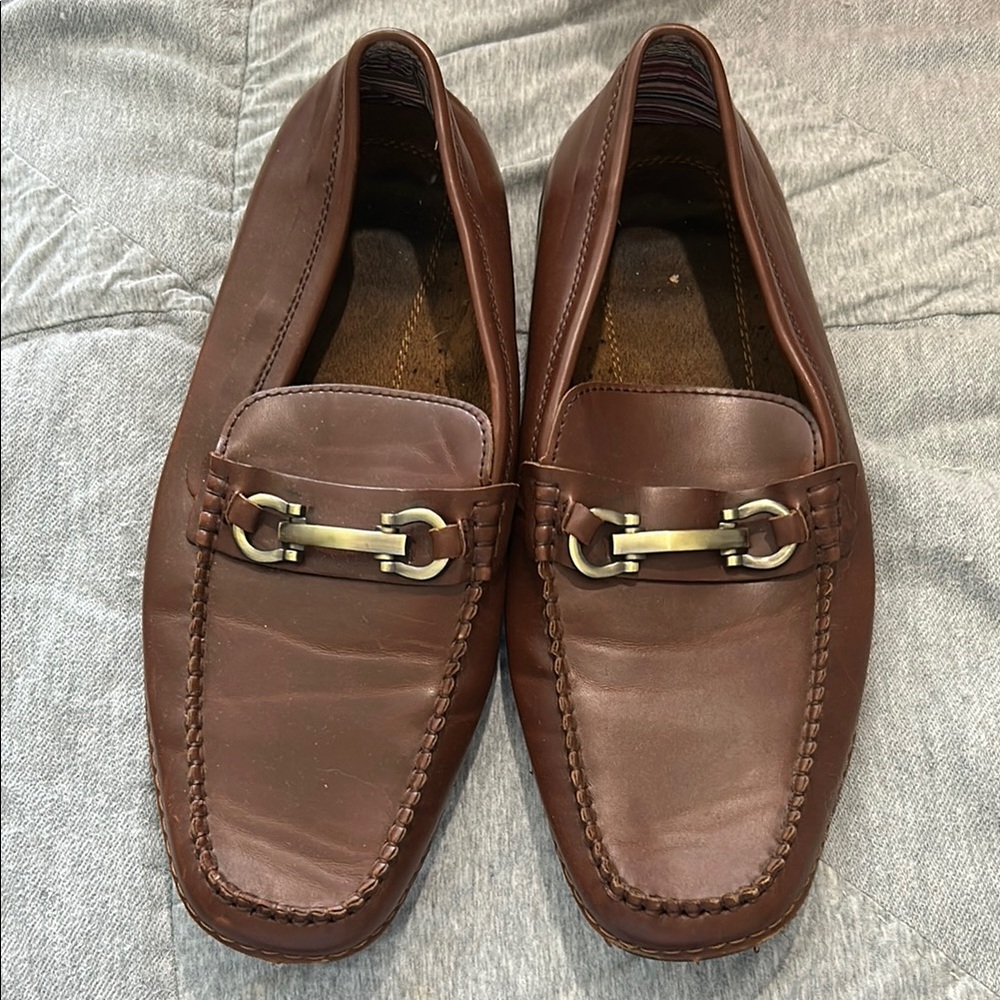 Men’s Stacy Adams Brown Leather Slip-On Loafers